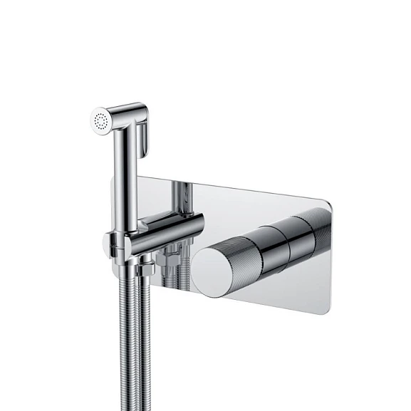 Гигиенический душ со смесителем Boheme Stick 127-CRCR.4 скрытый монтаж хром ручка Spirale