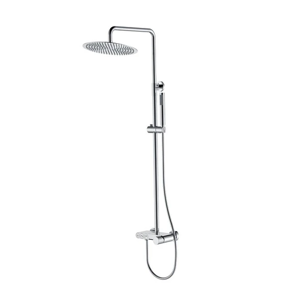 Душевая стойка Boheme Stick 128-CRCR.4 с изливом хром, ручка Spirale