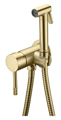 Гигиенический душ со смесителем Boheme Uno 467-MG скрытый монтаж золото матовое