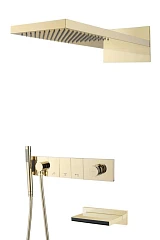 Душевой комплект Boheme Zodiac 132-2-MG с изливом золото матовое