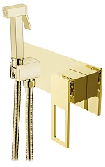 Гигиенический душ со смесителем Boheme Q 147-GG скрытый монтаж золото глянцевое