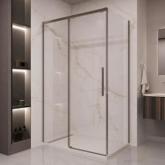 Душевой уголок Vincea Stella 110*100 профиль вороненая сталь без поддона