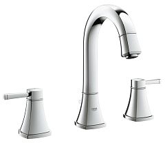 Смеситель Grohe Grandera 20389000 для раковины на 3 отверстия с донным клапаном хром