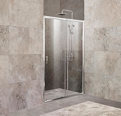 Душевая дверь в нишу BelBagno UNIQUE-BF-1-110/125-C-Cr 110/125*190 L/R стекло прозрачное без поддона