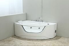 Гидромассажная ванна Black & White Galaxy GB5008 160х100 L со стеклянной стенкой