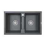 Кухонная мойка Paulmark Tandem PM238150-DG 81*50 графит Кухонная мойка Paulmark Tandem PM238150-DG 81*50 графит
