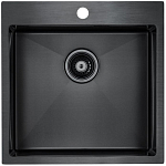 Кухонная мойка Paulmark Velten PM905151-GM 51*51 вороненая сталь Кухонная мойка Paulmark Velten PM905151-GM 51*51 вороненая сталь
