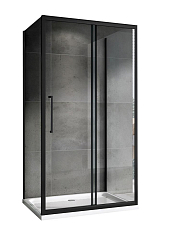 Душевой уголок ABBER Schwarzer Diamant П-образный AG30170BH-S100B-S100B 170*100*195 L/R без поддона