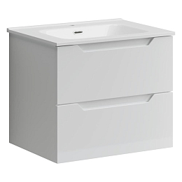 Тумба с раковиной Sancos Norma 2.0 60 белая глянцевая