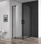 Душевой уголок Cezares SLIDER-A-2-90/100-C-NERO 90/100*90/100*195 профиль черный стекло прозрачное без поддона Душевой уголок Cezares SLIDER-A-2-90/100-C-NERO 90/100*90/100*195 профиль черный стекло прозрачное без поддона