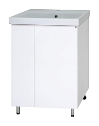 Тумба с раковиной Misty Лира 60 белая