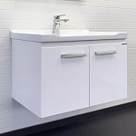 Тумба с раковиной Comforty Рига 70 белый глянец (раковина Comforty 9335-70) Тумба с раковиной Comforty Рига 70 белый глянец (раковина Comforty 9335-70)