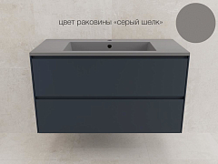 Тумба с раковиной Style Line Лима 100 подвесная графит (раковина Line 100*48 серый шелк)