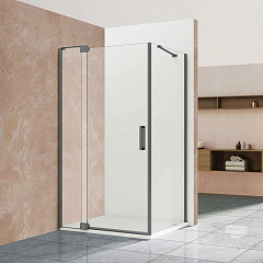 Душевой уголок Vincea Extra 90/100*90*200 профиль вороненая сталь без поддона