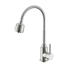 Смеситель Splenka S201.47.05 для кухни с гибким изливом сатин Смеситель Splenka S201.47.05 для кухни с гибким изливом сатин