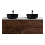 Тумба с раковиной BelBagno Etna 120 со столешницей Rovere Moro (черные раковины)
