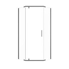 Душевая ширма Triton Дека-Графит 100*100*190 L/R без поддона