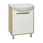Тумба под раковину Runo Эко 60 белый/лиственница Тумба под раковину Runo Эко 60 белый/лиственница