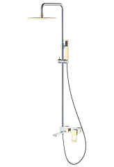 Душевая стойка Boheme Q 148-CRG с изливом хром/золото