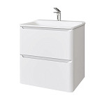 Тумба под раковину Raval Welto 60 подвесная 2 ящика белый глянец