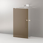 Душевая перегородка Cezares LIBERTA-L-2-80-BR-Cr Walk-in 80*195 L/R с возможностью двустороннего входа, стекло бронза, профиль хром без поддона Душевая перегородка Cezares LIBERTA-L-2-80-BR-Cr Walk-in 80*195 L/R с возможностью двустороннего входа, стекло бронза, профиль хром без поддона