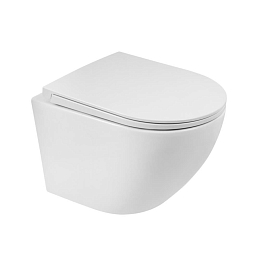 Подвесной унитаз BelBagno Sfera-R BB046CHR/BB902SC 35,5*49 безободковый с крышкой-сиденьем микролифт