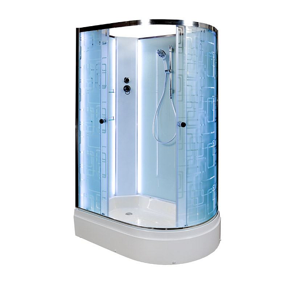Душевая кабина AvaCan EM3012 120х90х210 L N с LED-подсветкой без крыши