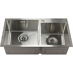 Кухонная мойка Melana ProfLine 78*43 двойная врезная прямоугольная сатин