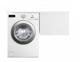 Тумба с раковиной Эстет Dallas Luxe 120 белая/на выбор R под стиральную машину 1 ящик