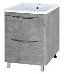 Тумба с раковиной Misty Атлантик 70 серый камень