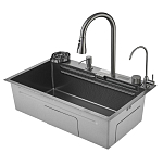 Кухонная мойка Savol S-SC002Q 75*46 многофункциональная графит Кухонная мойка Savol S-SC002Q 75*46 многофункциональная графит