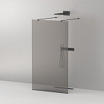 Душевая перегородка Cezares LIBERTA-L-2-120-120-GR-NERO Walk-in 120*120*195 L/R с возможностью двустороннего входа, стекло графит, профиль черный без поддона Душевая перегородка Cezares LIBERTA-L-2-120-120-GR-NERO Walk-in 120*120*195 L/R с возможностью двустороннего входа, стекло графит, профиль черный без поддона