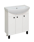 Тумба под раковину Runo Римини 75 белая матовая