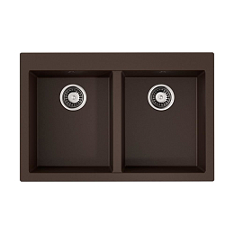 Кухонная мойка Omoikiri Bosen 80*53 гранитная крошка темный шоколад двойная