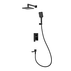 Душевой комплект Splenka S01.27.06 с изливом скрытый монтаж черный матовый Душевой комплект Splenka S01.27.06 с изливом скрытый монтаж черный матовый