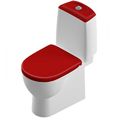 Унитаз-компакт Sanita Luxe Best Color Motion Red 34*64 с крышкой-сиденьем микролифт Унитаз-компакт Sanita Luxe Best Color Motion Red 34*64 с крышкой-сиденьем микролифт
